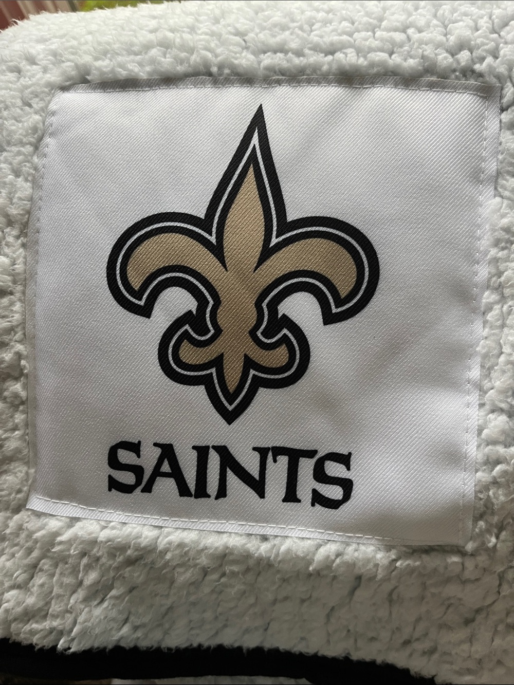 Saints Northwest plush lofty faux shearling throw  blanket 60”X 50” measured